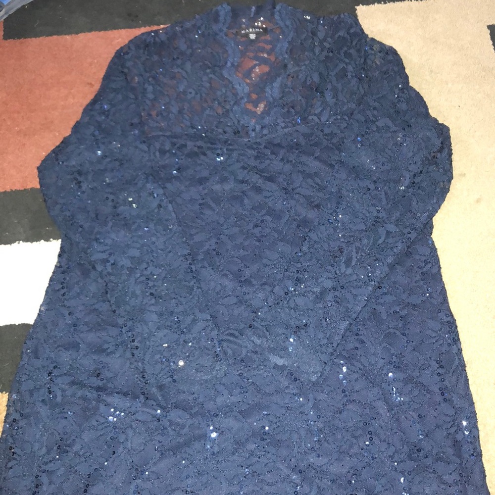 Blue dress with sparkly blue sequins